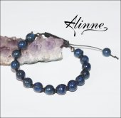 Bratara shamballa unisex, pietre semipretioase Lapis Lazuli, albastru