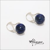 Cercei mari din argint cu pietre semipretioase de lapis lazuli, sfere de 14mm
