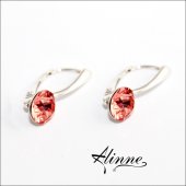 Cercelusi Swarovski cu argint, stralucitori, roz prafuit deschis 
